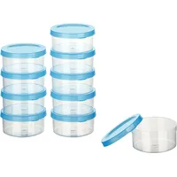 Kigima Mini-Gefrierdosen 10x0,1L rund Hellbllau – Vorratsdosen mit Deckel luftdicht – Frischhaltedosen mit Deckel – Aufbewahrungsbox Küche für Mealprep & Organisation – Austrian Quality