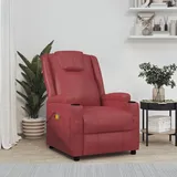 vidaXL Massagesessel Weinrot Kunstleder - Rot