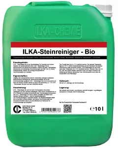 ILKA Steinreiniger Bio Fassadenreiniger, Spezialreiniger für Fassaden und andere säureempfindliche Bauteile, 10 Liter - Kanister