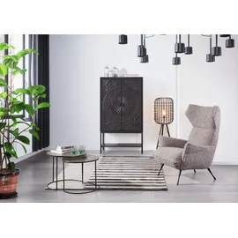 GUTMANN FACTORY Highboard 90 x 42 x 160 cm Schwarz