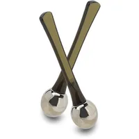 2 Stück Augencreme-Applikatoren, Gesichts-Augenroller, Massage-Augenpflege-Applikatorstab, Metall-Augencreme-Rollerstab, Zur Reduzierung von Schwellungen und Falten