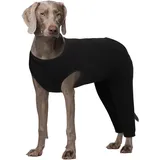 Kuoser Op Body Hund Kastration Rüde Hündin, Hundebody Nach Op mit Beinen Leckschutz Hund Hinterbein, Jumpsuit Hunde Alternative zum Halskragen,Schwarz XXL