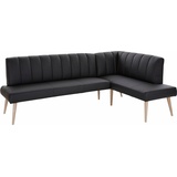 exxpo - sofa fashion Costa 157 x 92 x 245 cm Kunstleder langer Schenkel links schwarz