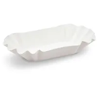 Pappschale / Pommesschale oval weiß 16 x 9 x 3 cm [250 St.]