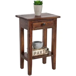 riess-ambiente Beistelltisch HEMINGWAY - 55cm coffee Mahagoniholz Shabby Chic Telefontisch massiv