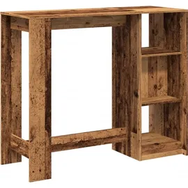 vidaXL Bartisch mit Regal Altholz-Optik 124x46x103,5 cm Holzwerkstoff