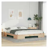 vidaXL Bettgestell 180 x 200 cm Braun