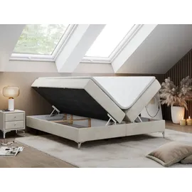 MKS Meble Boxspringbett 200 x 200 cm H3 Beige