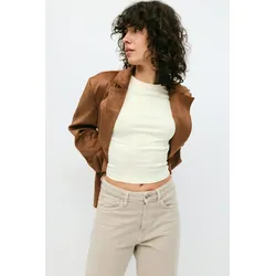 Gina Tricot - Basic tight top - Tops und shirts - Gelb - L - Dame - Gelb - L