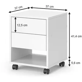 Vicco Rollcontainer Jons, 37 x 37 cm mit 2 Schubladen