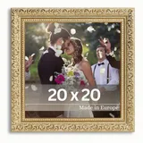 Victor (Zenith) Bilderrahmen Rubens, Bilderrahmen 20x20 cm Grün Gold, Bilderrahmen Barock, Antik goldfarben|grün