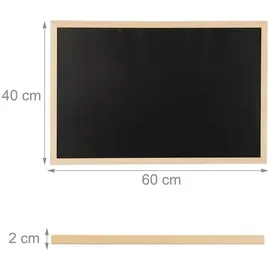 Relaxdays Kreidetafel 40 x 60 cm Schwarz