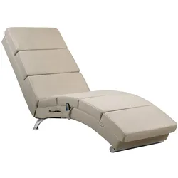 Relaxliege London Sand mit Massage- & Heizfunktion