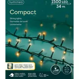 Lumineo Lichterkette Compact 1500LED 34m warm weiß/klassisch warm - Grün