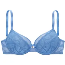 VIVANCE Bügel-BH aus elastischer Jacquardspitze blau 70E