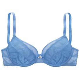 VIVANCE Bügel-BH aus elastischer Jacquardspitze blau 70E