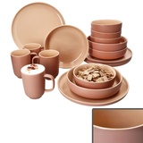 Ritzenhoff & Breker 16tlg Kombiservice Jasper Puder Steingut 4 Personen Becher Schalen Teller