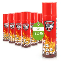 12x 500 g 500g Feuerlöschspray für den Haushalt