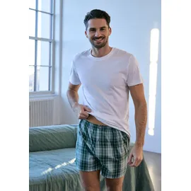 Danish Endurance AMERICAN BOXERSHORTS FÜR HERREN - 4-Pack - Blau/Rot - M