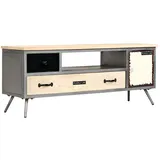 vidaXL TV-Schrank 120 x 30 x 45 cm Grau/Multi Holz/Stahl