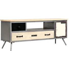 vidaXL TV-Schrank 120 x 30 x 45 cm Grau/Multi Holz/Stahl