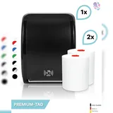 Blanc HYGIENIC SET: Handtuchrollenspender SENSOR, berührungslos, Blanc Cosmos verschied. Farben + 2 Handtuchrollen PREMIUM TAD - PRODUKTSET