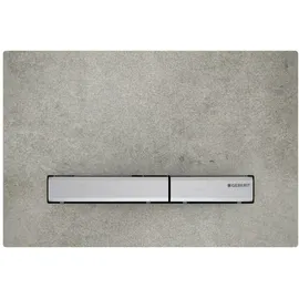 Geberit Sigma50 Betätigungsplatte eckig verchromt/betonoptik