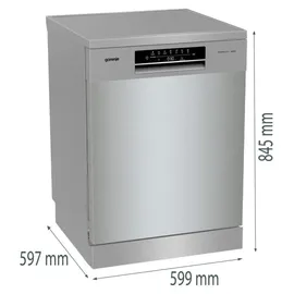Gorenje G400 GS642D90X Geschirrspüler (freistehend, 599 mm breit, Silber)