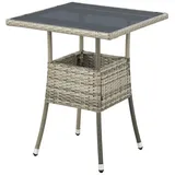 Juskys Polyrattan Gartentisch Yoro - Grau