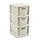 BranQ Rattanregal 3 Körbe 3x7L 1725 cm Beige