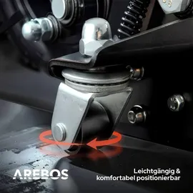 Arebos Rangierwagenheber Stahl 75-505 mm rot