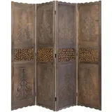 Homestyle4u Paravent Braun 160x170 | Gr.: onesize