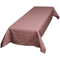 Sensalux italienische Landhaus Tischdecke, Tischdeckenrollen, Karo, rot-weiß kariert, 1,5m x 3m
