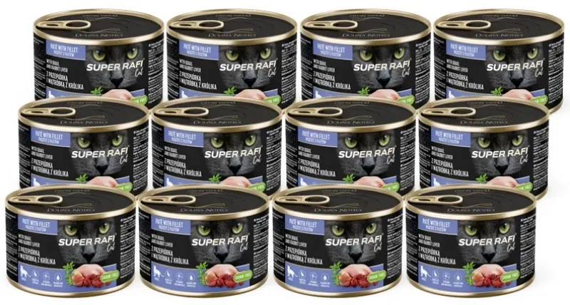 DOLINA NOTECI Super Rafi Cat P&F mit Wachtel- und Kaninchenleber 12x185g
