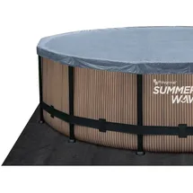 Summer Waves Elite Frame Pool 488 x 122 cm Teak-Optik braun
