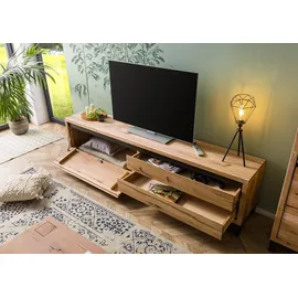MASSIVMOEBEL24.DE VILLANDERS TV-Lowboard 220x40x56 cm Beige Massivholz