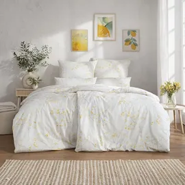 Estella Ateliers Bettwäsche-Garnitur-Mako-Satin Svenja Farbe gelb Größe 135x200+80x80+40x80 - Gelb