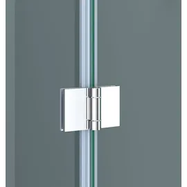 doporro Duschkabine 80x80x190cm Duschabtrennung inkl. flache-Duschwanne ESG-Sicherheitsglas Klarglas Easy-Clean-Beschichtung Ravenna02K