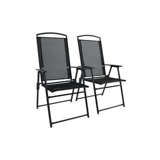 VCM Gartenstuhl 61 x 56 x 105 cm grau 2 St.