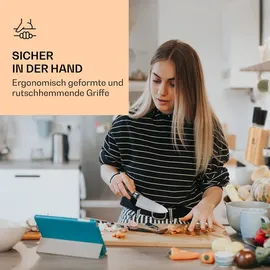 Klarstein Kitano Messerblock 8-tlg. Braun