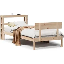vidaXL Massivholzbett 180 x 200 cm Beige