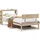 vidaXL Massivholzbett 180 x 200 cm Beige