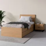 Vox Bett SIMPLE 95,3 x 205,6 cm Eiche massiv beige