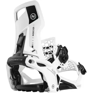 NIDECKER Supermatic Snowboard-Bindungen, Weiss/opulenter Garten, M