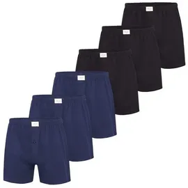 Phil & Co. Boxershorts Jersey unifarben blau/schwarz 4XL 6er Pack