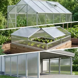 Relaxdays Doppelstegplatten Set, 4mm, für Gewächshaus, HB: 121x60,5 cm, Polycarbonat, transparent