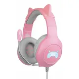 FR-TEC Tanooki Kopfhörer Kabelgebunden Kopfband Gaming Grau, Pink
