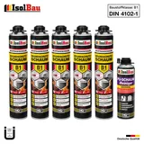 Brandschutzschaum B1 Bauschaum 5x 750ml 1x Reiniger Montageschaum Pistolenschaum