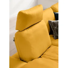 W.Schillig Ecksofa "valentinoo, Designsofa, elegant und bequem, L-Form", gelb (sunrise z73), B:318cm H:83cm T:298cm, Longlife Xtra-Leder Z73: Naturwalkleder der Luxusklasse aus den erlesensten Rohhäuten.