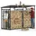 lawa living and lifestyle Kaminholzregal Metall 300 x 105 x 185 cm Außen mit Dach Schwarz